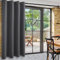 DWCN Total Privacy Room Divider Blackout Curtain - Thermal Curtains for Patio Door, Living Room, Bedroom Partition and Shared Office Space, 1 Grommet Curtain Panel, 4.3ft Wide x 7ft Tall, Dark Grey