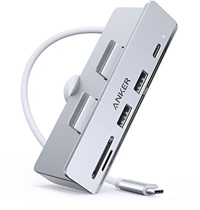 Anker Hub USB C 535 (5 in 1), con 2 porte dati USB-A 10 Gbps, porta USB-C 10 Gbps, lettore di schede SD e microSD, per iMac Pro/iMac 24 2021/iMac 27/21,5