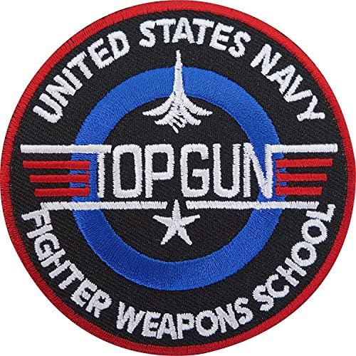 Top Guns Aufnäher bestickter Stoffaufnäher US Air Force Abzeichen DIY Patch Trend Stickerei Stoffflicken Taktische Patches Bügeln oder Nähen Patches Stickerei Kleidung Ripped Schuhe und Hüte Taschen