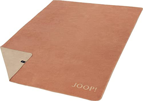 Joop! Wohndecke Uni-Doubleface Baumwollmischung Kupfer/Sand Größe 150x200 cm