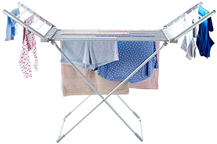 Neo Indoor Electric Winged Airer Folding Foldable Laundry Clothes Portable Cloth Heat Heated Rack Dryer