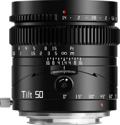 TTArtisan Obiettivo inclinabile da 50 mm f1.4, full frame, manuale verticale, grande apertura, compatibile con fotocamere mirrorless Sony E Mount A7 A7II A7III A7R A7RII A7RIII A7RIV A7S A7SII A7SIII