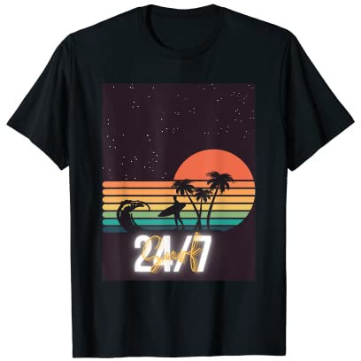 Rund um die Uhr surfen T-Shirt