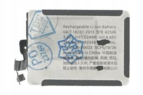 Batteria per Apple Watch 6 40 mm A2345 265 mAh