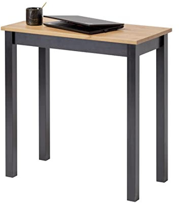 hagge home Skandinavisch Holz Tisch Schreibtisch Kleiner Tisch Esstisch Computertisch Küchentisch Office Desk PC Tisch Homeoffice Esszimmertisch Wohnzimmertisch Arbeitszimmertisch 75x38 Braun Schwarz