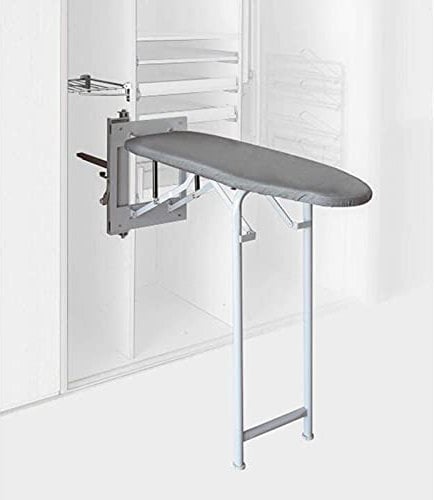 Assi da stiro Assi da stiro pieghevoli for mobili e armadi da cucina , Asse da stiro a scomparsa sollevabile , Asse da stiro pieghevole con coperchio, girevole a 90 ° salvaspazio Stiro for impieghi gr