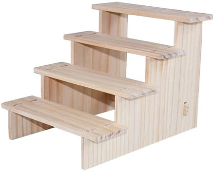 Fonowx Espositore in Legno, 4 Strati 20 cm, Ideale per Gioielli, Caramelle, Dessert e Cosmetici, Facile da Pulire e Multiuso