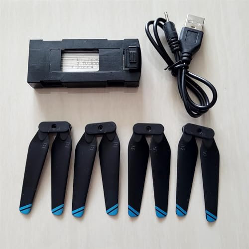 DAYUDDRICAR Drone Propellers Kits, X6 PRO Drone Spare Part Kit Drone Battery 3.7V 1800mAh USB Charger Cable Propeller Maple Leaf Blade CW CCW Wing Accessory for X6 PRO Drone Accessories Spare Part