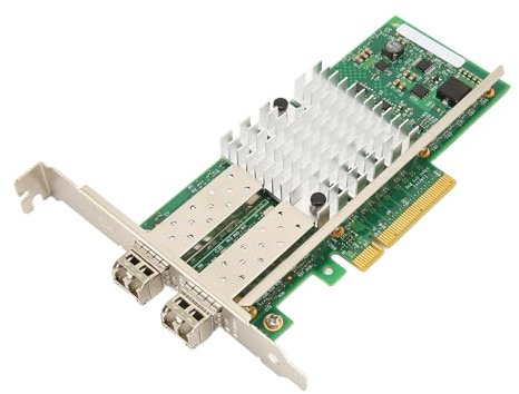 10 GB Dual Port SFP PCIe X8 Server-Netzwerkkarte für, 10 Gbit/s, VOLLSTÄNDIGE Hardware-OFFLOAD, Kompatibel mit Fibre Channel und ISCSI, Unterstützt Multimode- und