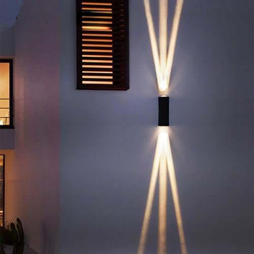 WYQSX LED Aussenlampe 20W Aussenleuchte IP65 Wasserdichte Außenwandleuchte, Aluminium Außenleuchten, Up Down Außenlampe, Ausenbeleutung Hauswand für Terrasse, Balkon, Haus