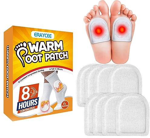 Fußwärmer Patch, Sicher Klebe Wärmepflaster, Fußwärmer für Unterwegs Wärme für Outdoor-Aktivitäten Skifahren Wandern Heizpflaster Winter Körperwärmer Rurunklee