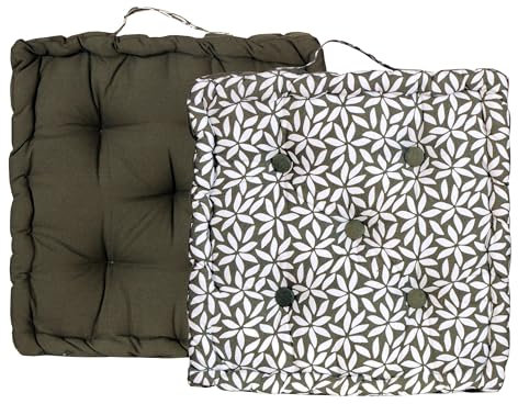 Atout Ciel Cuscino da pavimento 40 x 40 cm con manico, cachi