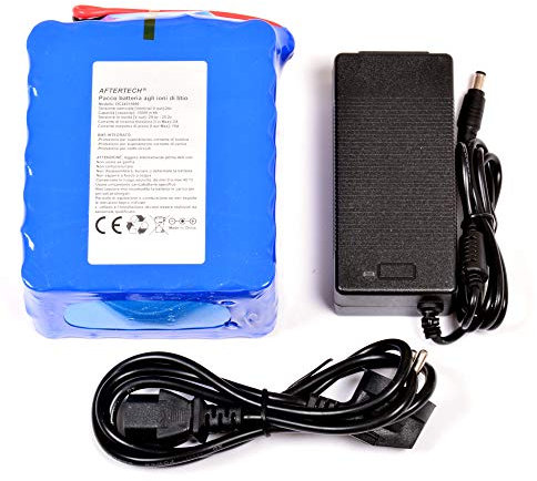 AFTERTECH Pack batterie batterie 24 V 15 Ah rechargeable au lithium 140 x 111 x 67 mm 15 000 mAh 24 volts 7s6p F3B1