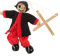 Vaguelly Schnur Marionette interaktives Spielzeug Vintage Puppenspielzeug Spielset aus Holz Kinderspielzeug Holzpuppe Piratenkegelpuppe hölzern Draht ziehen Baby Handpuppe Eltern-Kind Stoff