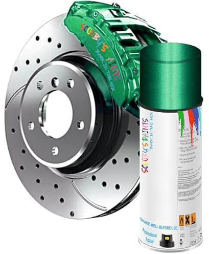 SCOOBYS PAINTS BACK IN THE MIX Aerosol Spray Paint For Brake Calipers Heat Resistant High Temp Drum Metal Aluminium Engine Wheel Gloss Matt Satin (Lizard Green)