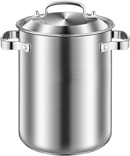 WQZStar Spargeltopf aus Edelstahl 304, Kochkorb, Fritteusen, hoher Suppentopf für Nudeln, Spaghetti, Frittierpfanne, Hühnchen, Brathähnchen, Kochutensilien