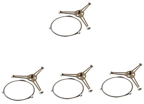 ABOOFAN 4sets Microwave Turntable Ring Plastic Roller Ring Plate Holder Stand Oven Tray Support Replacement 2pcs*4