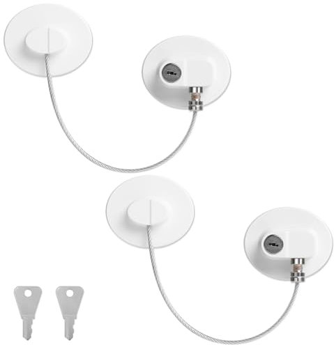 Romon Cerradura Para Puerta De Frigoríficoe 2 Pcs, Seguridad Puertas Niños Con 4 Llaves, Para Puertas, Ventanas Y Frigoríficos, Cajones, Lavadoras, Armarios, Con Un Enfoque En La Seguridad De Los Niño