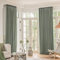 Dsnyu Verdunkelungsvorhang XXL, Schiebegardinen Grün Volltonfarbe Polyester Curtain Dekorativ für Fenster 2er Set 137x274cm BxH