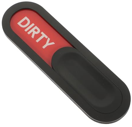 BESTOYARD Sauber Schmutz Schild Geschirrspüler Acryl Abs Sauber Schmutzig Anzeige Küchenzubehör Für Geschirrspüler Waschmaschine Backofen Kühlschrank Oval Schwarz Rot Grün