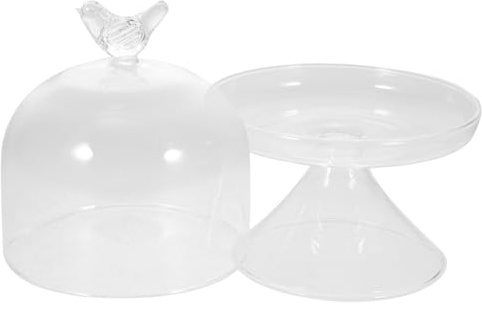 Generico alzata da dessert con coperchio piatti dessert piatti da dessert supporto per cupcake espositore per cioccolato vassoio per torta Alzata per dolci in con coperchio Bicchiere