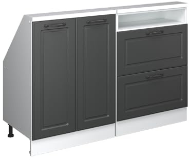 Vicco Dachschrägenschrank-Set Rion, Anthrazit Landhaus/Weiß, 2er Set