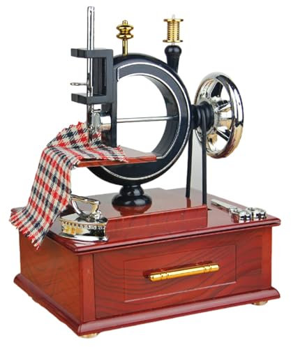 Spieluhren, funktionale Schublade, exquisit, dekorativ, Holz, wie Nähmaschine, Spieluhren für Geburtstag