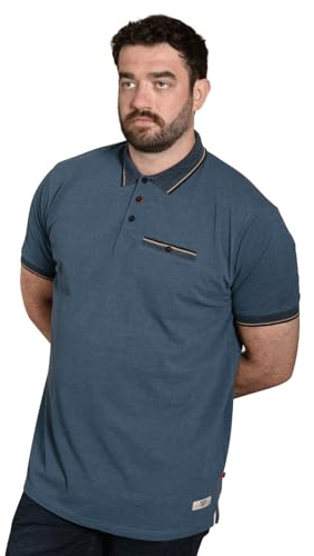 Duke Mens Redditch 1 Jacquard Collar Pique Polo Shirt - Red