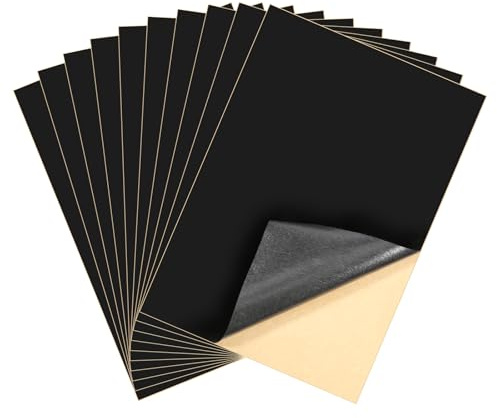 Jxiwfvl 15 PCS Black Felt Sheets, Self Adhesive Black Velvet Felt for Jewelry Box, Drawer Liner, DIY Crafts, Multipurpose Protection (A4 Size)