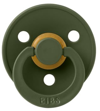 Bibs Vintage Naturkautschuk Schnuller Farbe | 0-18 Monate | 2 Stück (Jägergrün)