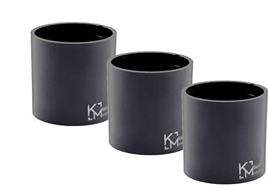 KalaMitica - 3 Stück 6,5 cm magnetische Zylinder - Magnetische Stifthalter, Markerhalter, Blumentöpfe für Magnettafel, Kühlschrank und Metalloberflächen - Bleifarbe