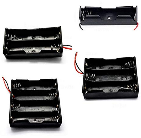 18650 Battery Holders, Plastic Battery Holder Case 10PCS 4X 18650 Serial Battery Holders 3.7V (Batteries are not Included)