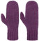 Seeberger Fäustlinge mit Fleecefutter Fausthandschuhe Damenhandschuhe Strickhandschuhe (One Size - violett)