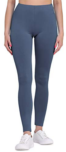 Bellivalini Leggings Damen aus Viskose Ganzjährig Bequeme Bekleidung Damen für tägliches Tragen oder Sport BLV50-147 (Jeans, XL)