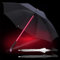 Liberty Imports 3 PACK - LED Light Up Umbrellas with 7 Color Changing Effects | Windproof Golf Umbrellas with Flashlight Handle (Clear/Black/Gray)