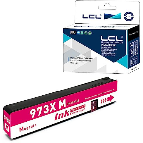 LCL Kompatibel Tintenpatrone 973 973X F6T82AE High Yield 7000 Seiten (1Magenta) Ersatz für HP PageWide Pro 452dn 452dw 452dwt 477dn 477dw 477dwt MFP 552dw 577dw 577z Managed MFP P57750dw P55250dw