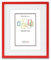 CHELY INTERMARKET Marco con paspartu 30x40cm (Int 21x30cm) Rojo MOD 351 cuadro ideal para fotos