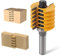 Professioneller Fingergelenk-Fräser-Bit, 1/2in Finger Joint Router Bit, Holzbearbeitungs-Fingerfräser, Holzbearbeitungswerkzeug mit 5 einzelnen Fingerschneidern für Holzbearbeitung