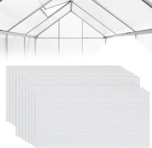 NAIZY 14x Polycarbonat Hohlkammerstegplatten Doppelstegplatte UV-beständigen Stegplatten für Gewächshaus, Garten Treibhaus, 4mm | 10,25 m² - Transparent