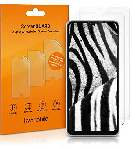 kwmobile Film Protection écran téléphone Compatible avec Samsung Galaxy A32 5G Film écran - Set 3X Film Transparent en Plastique