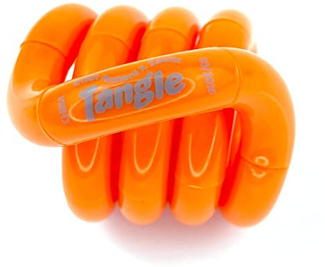 Tangle Jr. Solid Orange - Echtes Fidget - Fidget-Spielzeug für Kinder und Erwachsene