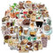 Coffee Stickers for Boys Girls Teens Adults, Trendy Cartoon Waterproof Vinyl Stickers for Laptop Flasks Water Bottle Bike Notebook Cup Phone Scrapbook Car, Popular Drink Decals Pack[Coffee-50Pcs]