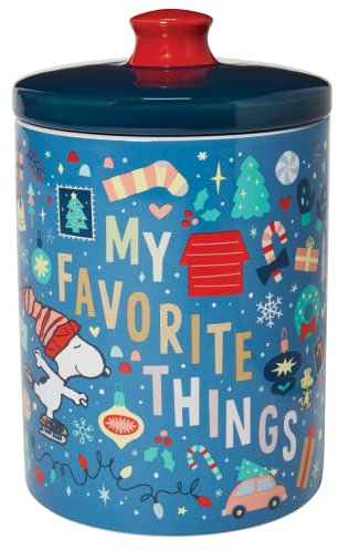 Enesco Peanuts Christmas My Favorite Things Aufbewahrungsdose, 19 cm, mehrfarbig
