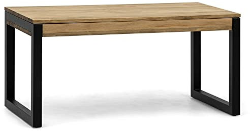 BOX FURNITURE Mesa Elevable iCub 100x50x62cm Tablero 18mm Eco Negra en Madera Maciza de Pino Acabado Vintage Estilo Industrial