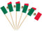 AhfuLife - 100 Piezas de Decoración de Pastel de Bandera de Palillos de Dientes, Palos de Cóctel, Sándwiches, Comida, Pastelería, Copa del Mundo, Artículos de Fiesta (México, 200)