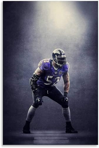 Leinwand Malerei Bild American-Football-Spieler Ray Lewis Star für Familiendekor Poster Wandkunst Bilder Und Drucke 23.6x35.4(60x90cm) Kein Rahmen