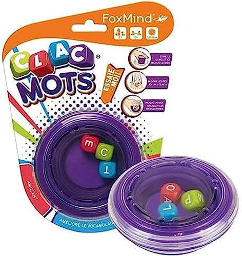 Asmodee - CLAC Mots - Jeu d'Ambiance Dynamique pour Enfants dès 8 Ans - Défi de Mots Hilarant - Jeu de Société Duo pour 2 Joueurs - Partie Rapide 10 Min - Version Française - FoxMind