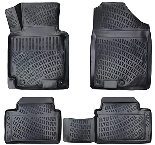 fussmattenprofi.com 3D Auto Gummimatten Set für Hyundai i30 II (2.Gen) Baujahr 2012-2017 | Hoher Rand 5cm Fussmatten Allwetter Geruchlos rutschfest Gummifußmatten