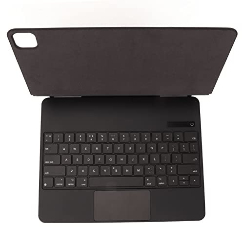 Fdit Teclado Magnético, Trackpad Multitáctil PU de Cuero Retroiluminado Tablet Keyboard Case Charge Type-C para Tablet (Negro)