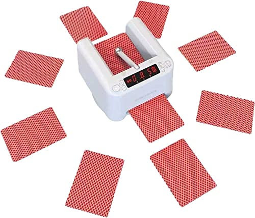 Mühelos Karten mit der automatischen Kartenhändler-Maschine mischen – perfekt für Heim-Poker- und Bridge-Spiele – 360° drehbare Kartenspaltmaschine für 2–8 Spieler